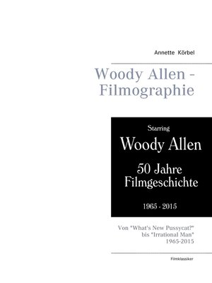 cover image of Woody Allen--Filmographie